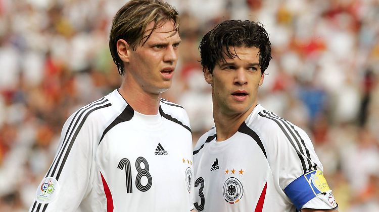 Spielten 2006 gemeinsam für Deutschland: Borowski (l.) und Ballack.