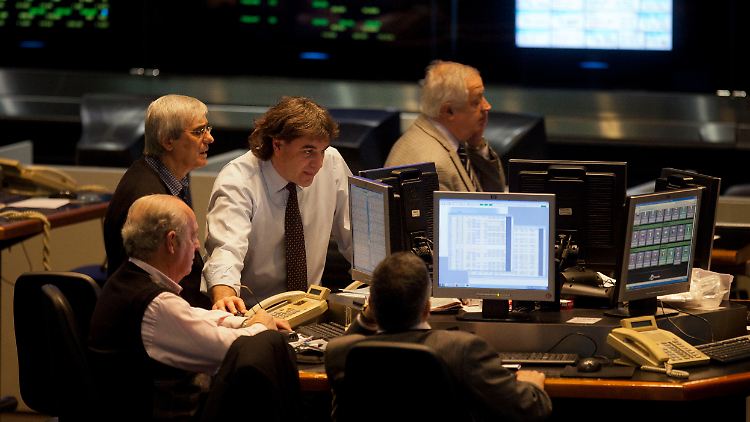 An der Börse in Buenos Aires.