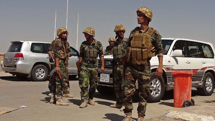 Kurdische Peschmerga-Kämpfer in Kirkuk.