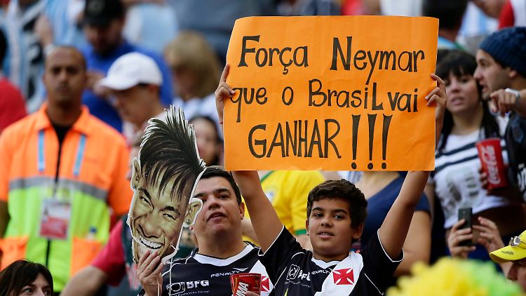Die Brasilianer unterstützen Neymar mit guten Wünschen bei seiner Genesung.