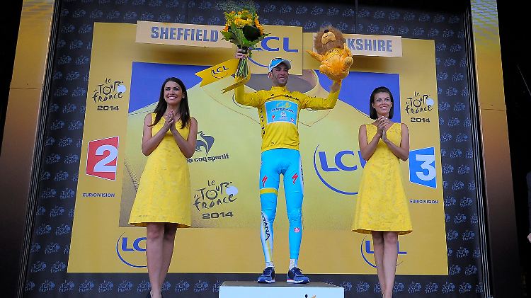 Mann in Gelb: David Nibali.