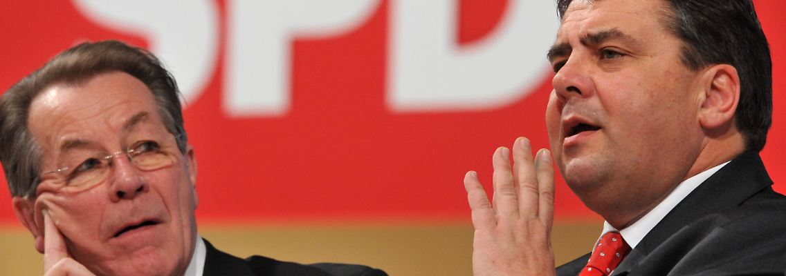 Ihr Verhältnis gilt als angespannt: Müntefering und Gabriel.