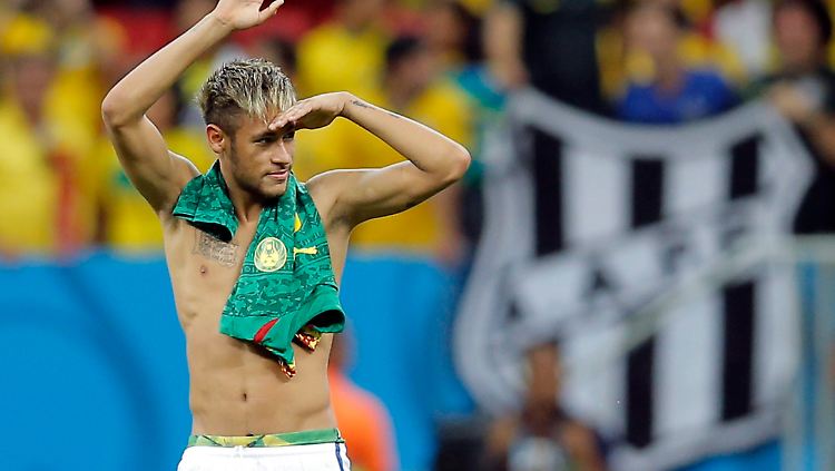 Auch in Sachen Unterwäsche Patriot: Nach dem Kamerun-Spiel war Neymars Schlüpfer im Brasilien-Look zu erkennen. Die Fifa fand das gar nicht gut.
