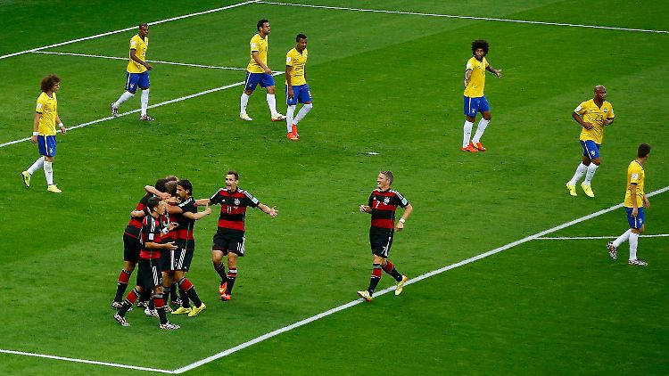 Die Deutschen jubeln, Brasilien ist völlig von der Rolle.