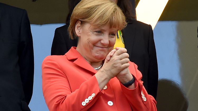 Freut sich aufs WM-Finale: Kanzlerin Angela Merkel.