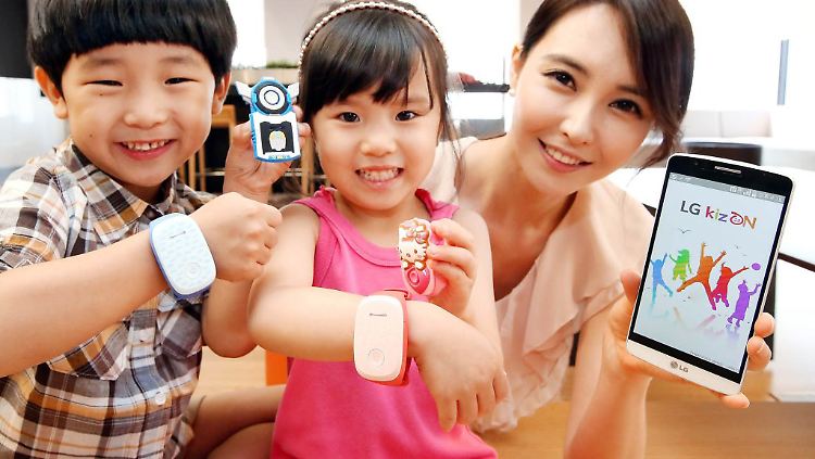 Mit dem Armband LG KizON sollen Kinder nicht verloren gehen.
