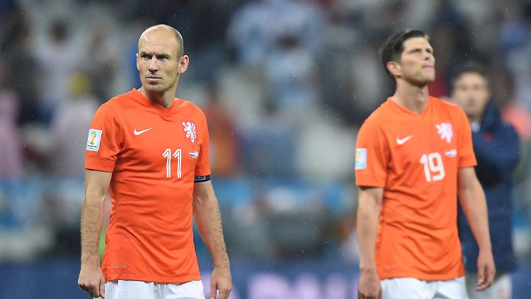 Die pure Enttäuschung: Arjen Robben und Klaas-Jan Huntelaar.