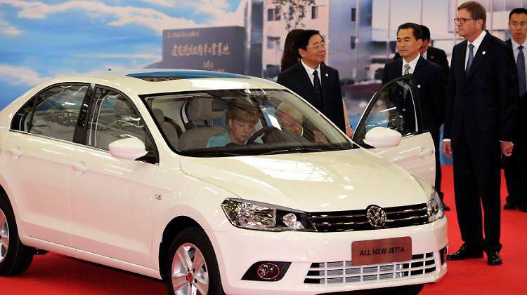 Angela Merkel besuchte kürzlich VW in Chengdu.