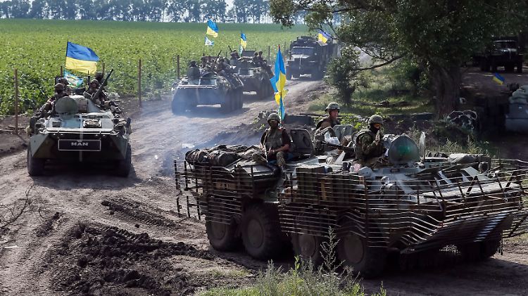 Ukrainische Truppen nahe Slawjansk.
