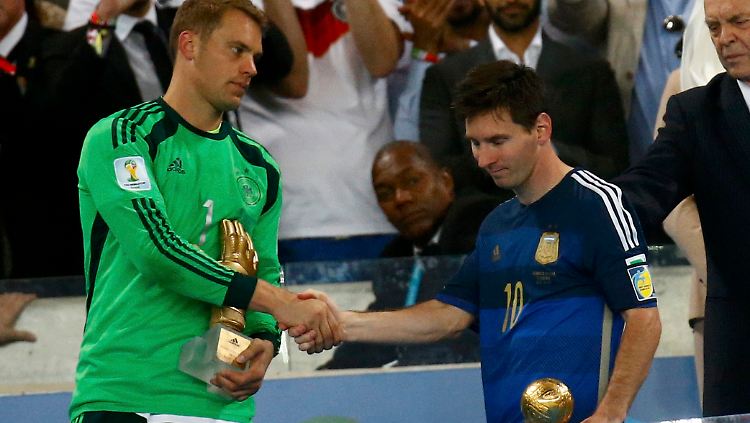 Bester Torwart und bester Spieler: Neuer und Messi.
