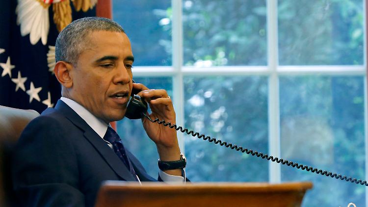 Lange Leitung? Bei US-Präsident Obama scheint die Empörung der Deutschen über die Spähmanöver seiner Geheimdienste nur sehr langsam ins Bewusstsein zu dringen.