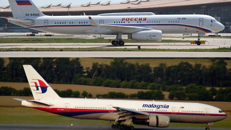 Die Malaysian-Airlines-Maschine habe laut russischen Medien wegen ihrer rot-blauen Bemalung einer Verwechslung mit Wladimir Putins Präsidentenmaschine zum Opfer gefallen sein können. 