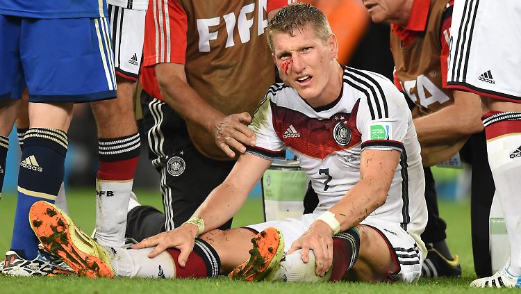 Bastian Schweinsteiger blieb im WM-Finale nie lange am Boden und spielte durch.