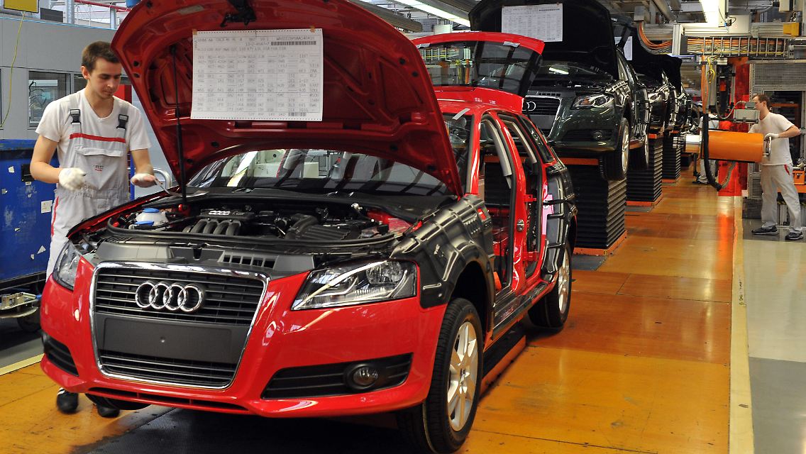 Produktion bei Audi in Ingolstadt.