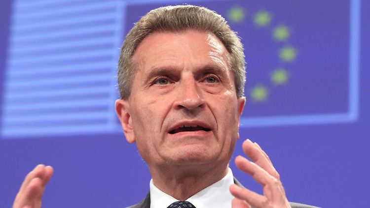 Günther Oettinger spricht sich in Brüssel für 30 Prozent mehr Energieeffizienz aus.