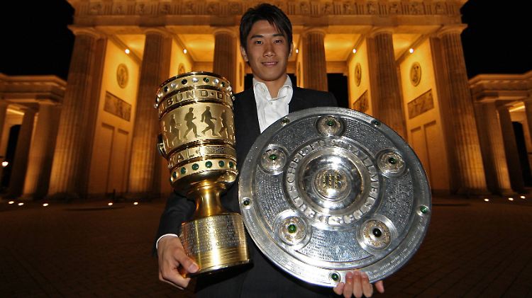 Schöne Erinnerungen: Shinji Kagawa gewann mit dem BVB das Double 2012.