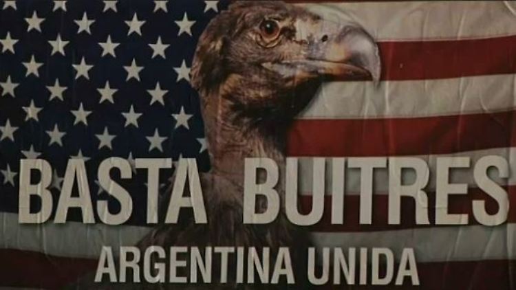Es reicht! Ein Plakatmotiv, das den Unmut der Argentinier über das Vorgehen der US-Hedgefonds zeigt.