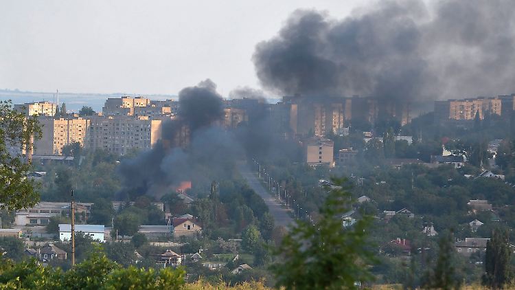 Lugansk ist unter Beschuss.