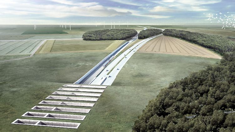 Geplantes Tunnelportal auf deutscher Seite.