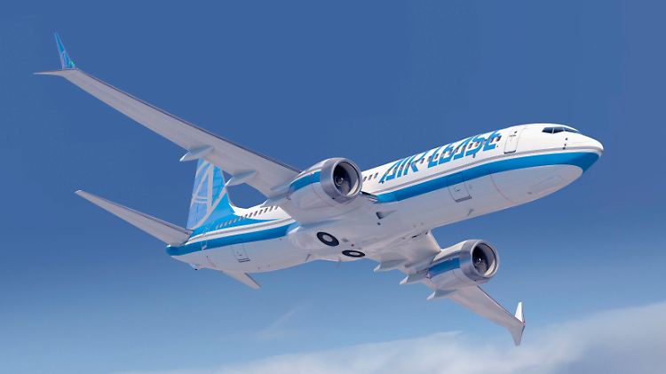In Zukunft könnten Boeing-Flugzeuge wie die 737 MAX, hier ein Computer-Modell, mit Bio-Kerosin aus Tabak betankt werden.