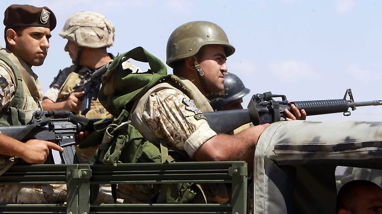 Libanesische Soldaten im Einsatz gegen Dschihadisten.