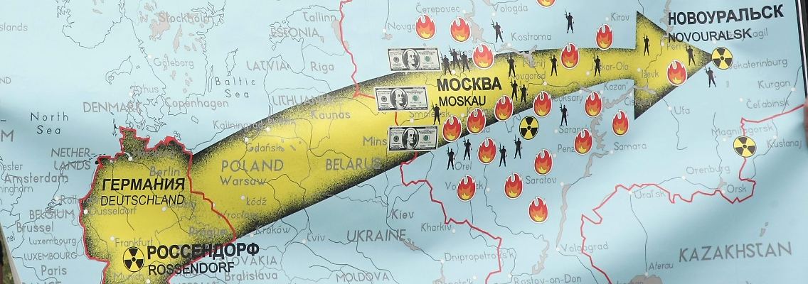 Proteste gegen den "Plan Rossendorf" in Moskau.