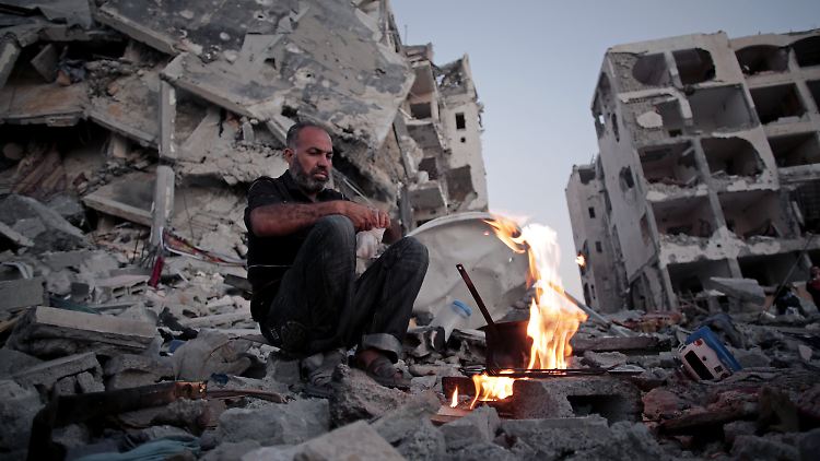 Szene aus dem zerbombten Beit Lahiya.