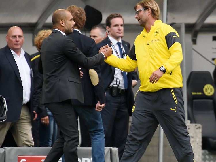 Für Pep Guardiola gibt es noch viel zu tun. Kollege Jürgen Klopp ist mit dem Auftritt seines Teams zufrieden.