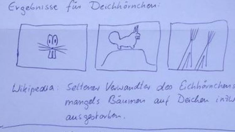 Für "Deichhörnchen" gab es bei Google bislang kaum Treffer.