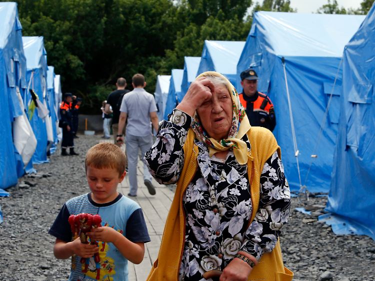 Flüchtlingslager für Ukrainer in Südrussland: Schätzungen zufolge sind seit Beginn der Kämpfe bereits 285.000 Menschen aus ihrer Heimat geflohen.