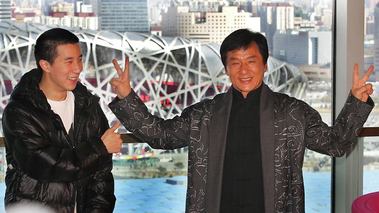 Der 31-Jährige Jaycee Chan (links) ist wie sein Vater als Schauspieler tätig. 