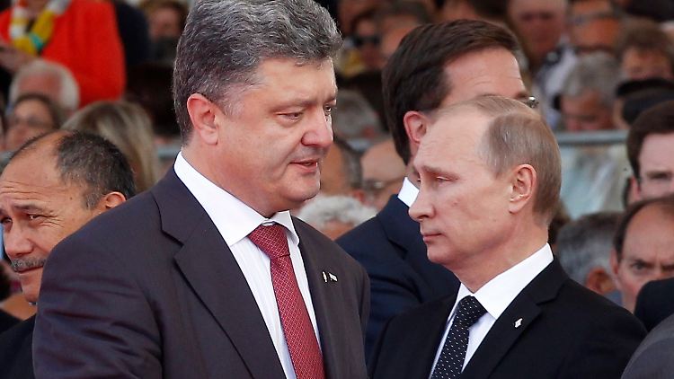Poroschenko und Putin hatten sich schon einmal bei den D-Day-Feierlichkeiten am 6. Juni in Frankreich getroffen.