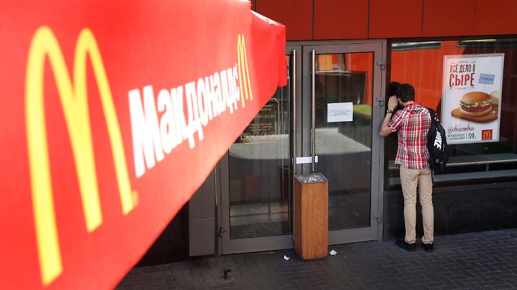 Geschlossene Moskauer McDonald's-Filiale.