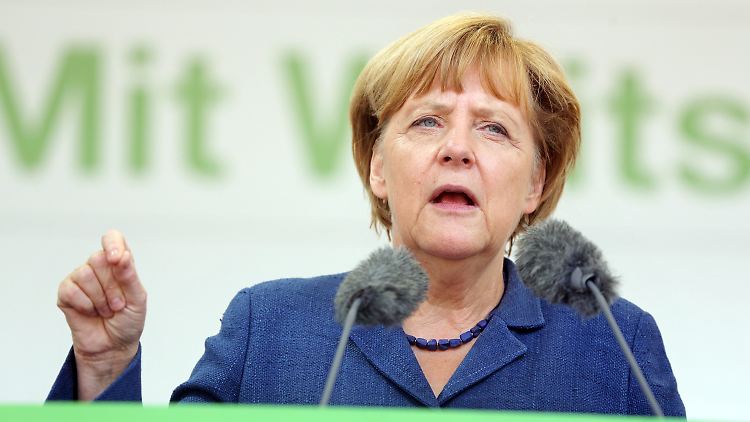 Merkel ist derzeit im Landtagswahlkampf in Sachsen, Thüringen und Brandenburg unterwegs.