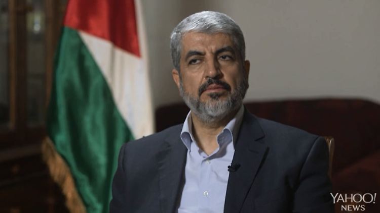 Hamas-Chef Maschaal während des Interviews.