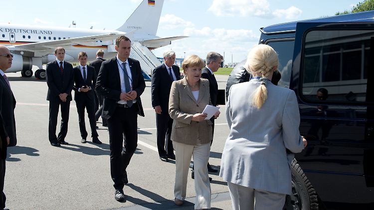 Angela Merkel ist in Kiew angekommen.