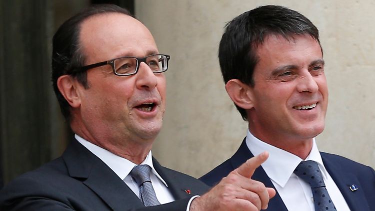 Hollande (l.) hat gepokert und gewonnen. Sein Premier Valls (r.) haut die Störer aus dem Amt.