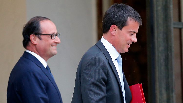 Starten einen Neuanfang: Präsident François Hollande und Premierminister Manuel Valls.