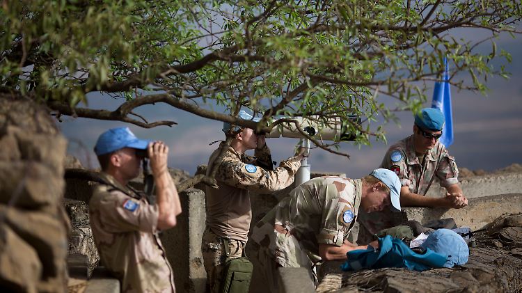 Beobachter der UNDOF-Mission beim Einsatz in Syrien.