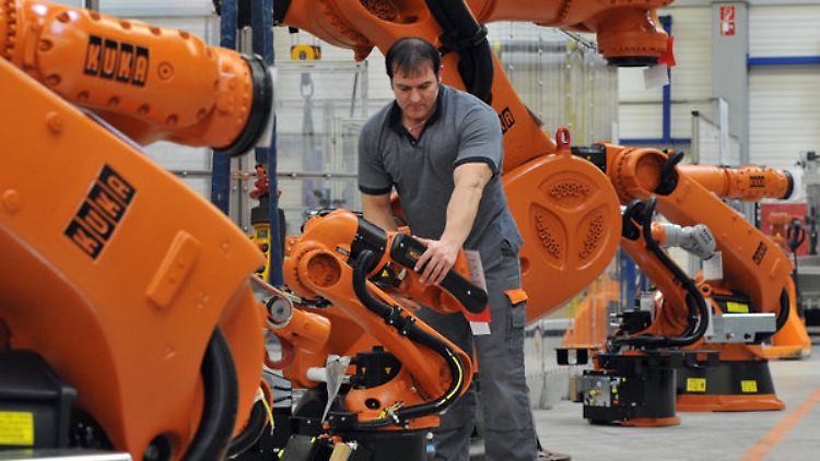 Roboterarme von Kuka.