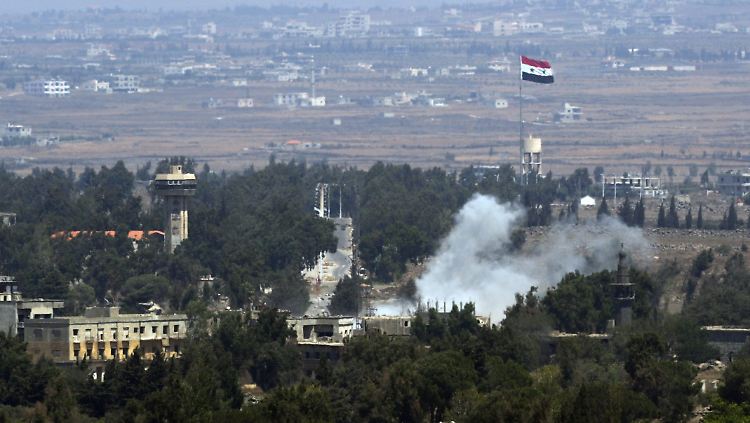 Der Grenzübergang Kuneitra im Golan. Die Stadt wird seit ihrer Zerstörung im Jom-Kippur-Krieg von der Undof-kontrolliert.