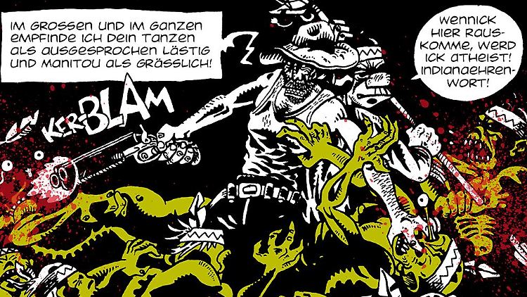 Apachen-Zombies können eine Plage sein - da spürt Rocco am eigenen Leib.