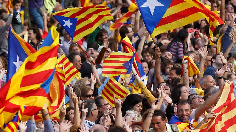 Begeisterte katalanische Separatisten beim letztjährigen Nationalfeiertag.
