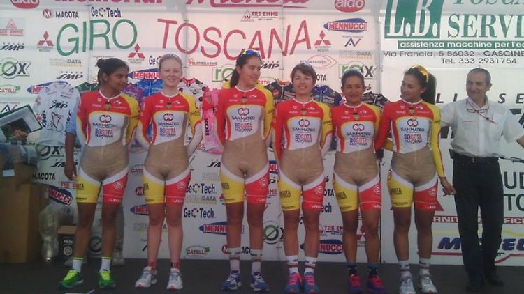 Die Präsentation des kolumbianischen Frauenteams.