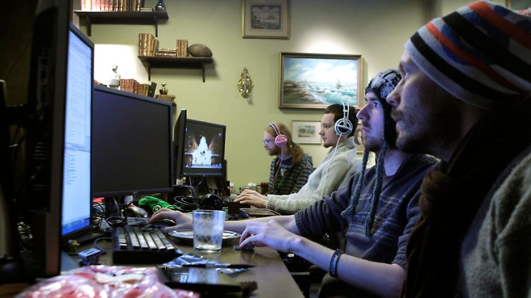 Spieleentwicklung bei Mojang in Stockholm.