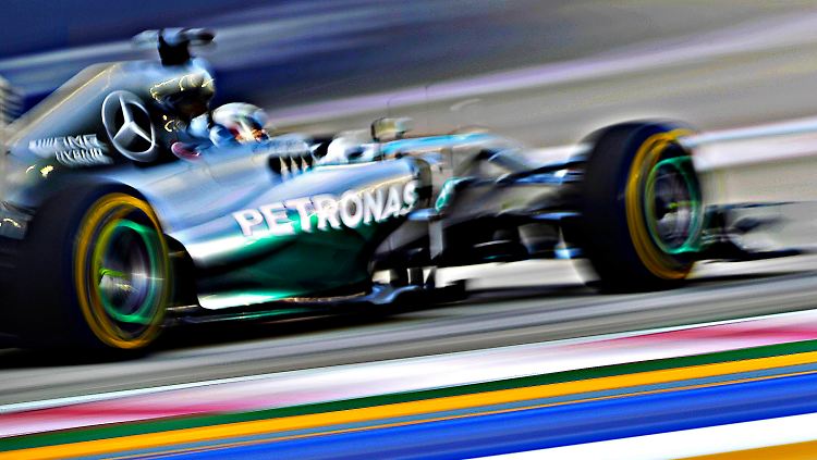 Fix im Mercedes: Lewis Hamilton.