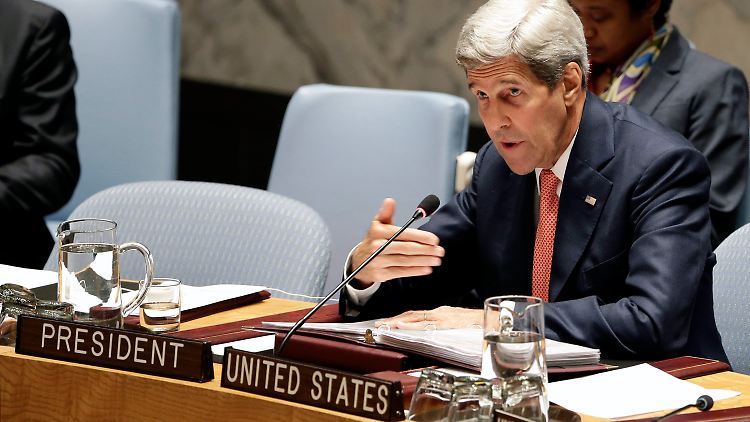 US-Außenminister Kerry warnte auf der Sitzung des UN-Sicherheitsrats eindringlich vor der Terrormiliz Islamischer Staat.
