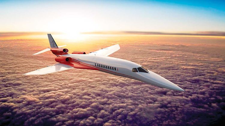 Entwurf für das Modell Aerion AS 2 - es soll die Strecke Chicago-Frankfurt in knapp 5 Stunden zurücklegen können.