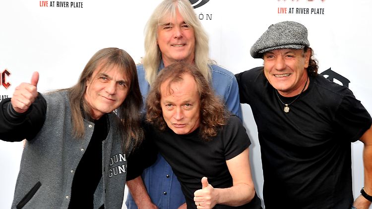 Malcolm Young (l.) kann nicht mehr - er verlässt AC/DC.