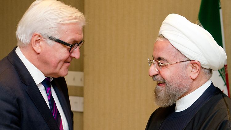 Frank-Walter Steinmeier sprach mit Hassan Ruhani auch über die Terrormiliz IS.